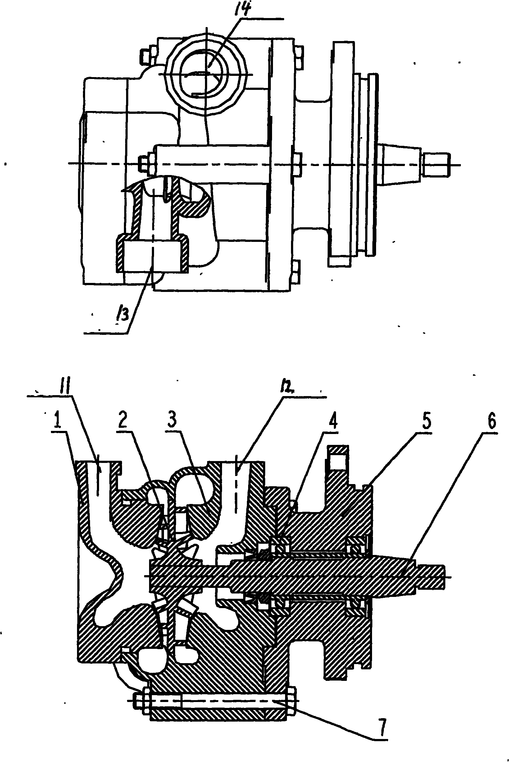 Centrifugal cooling water pump