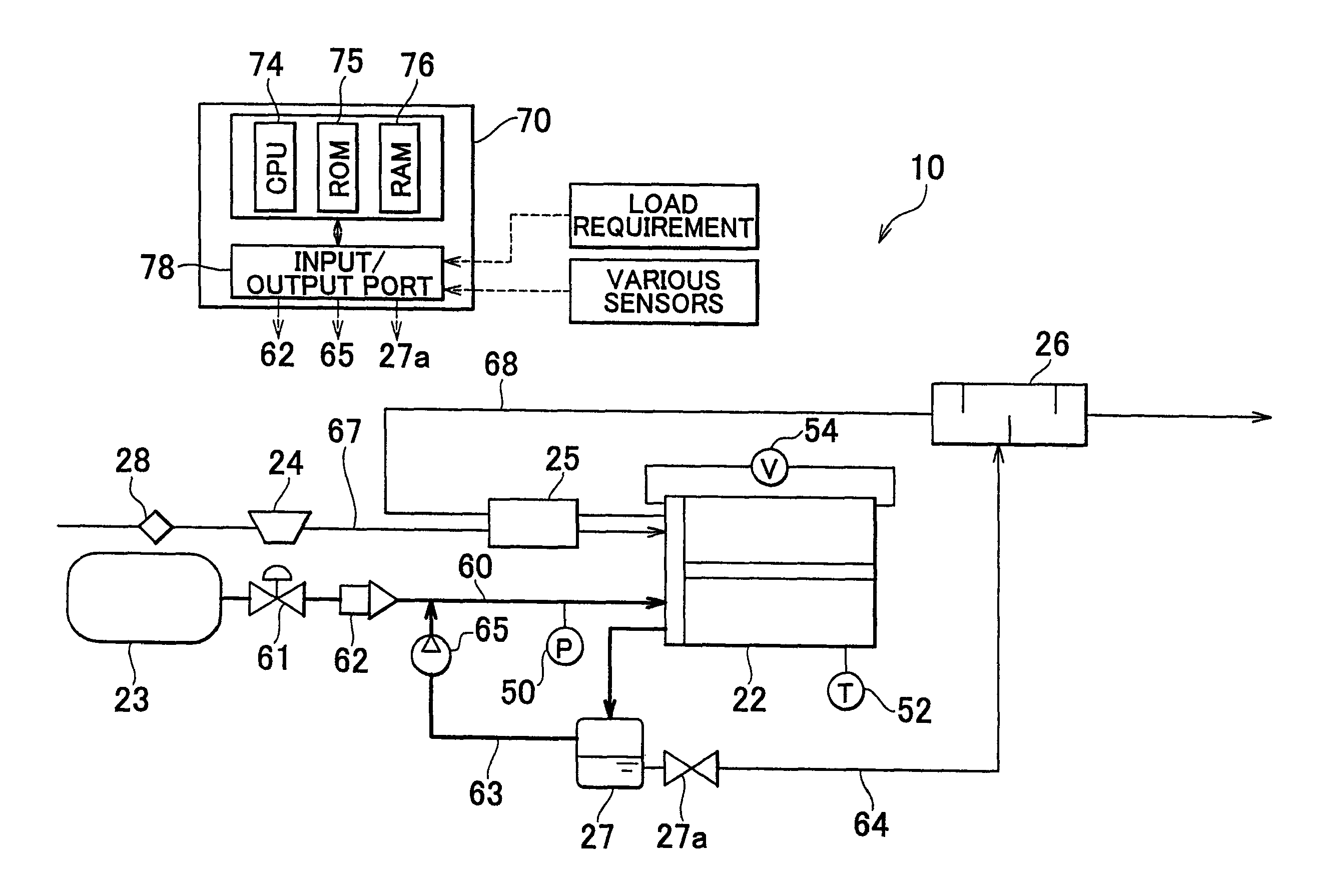 Fuel cell system and method for adjusting moisture content in a polymer electrolyte membrane