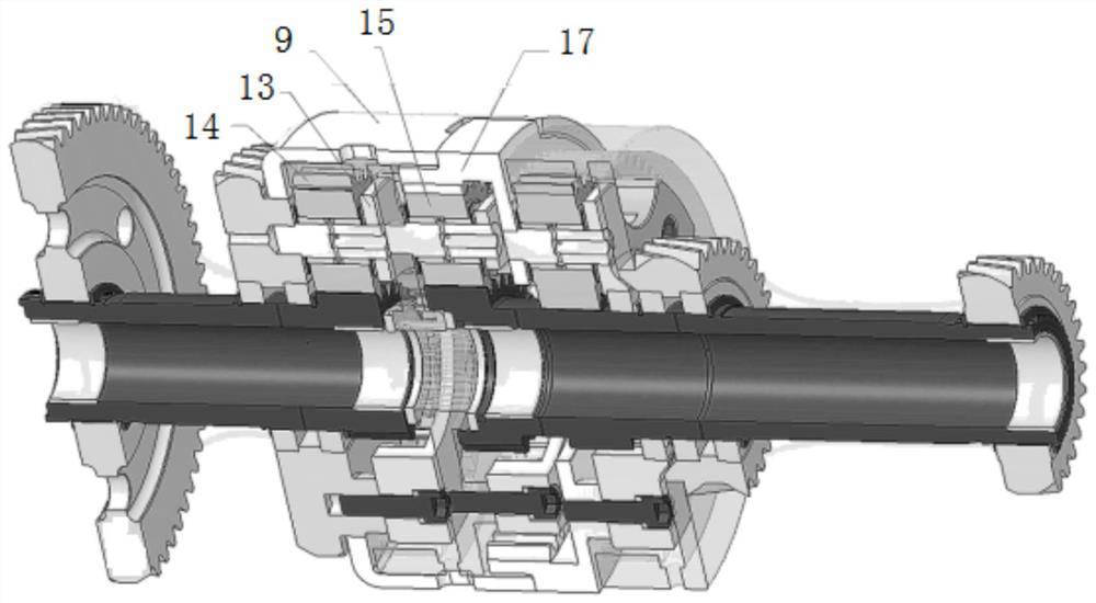 HMCVT three-planet-row converging mechanism of high-power tractor