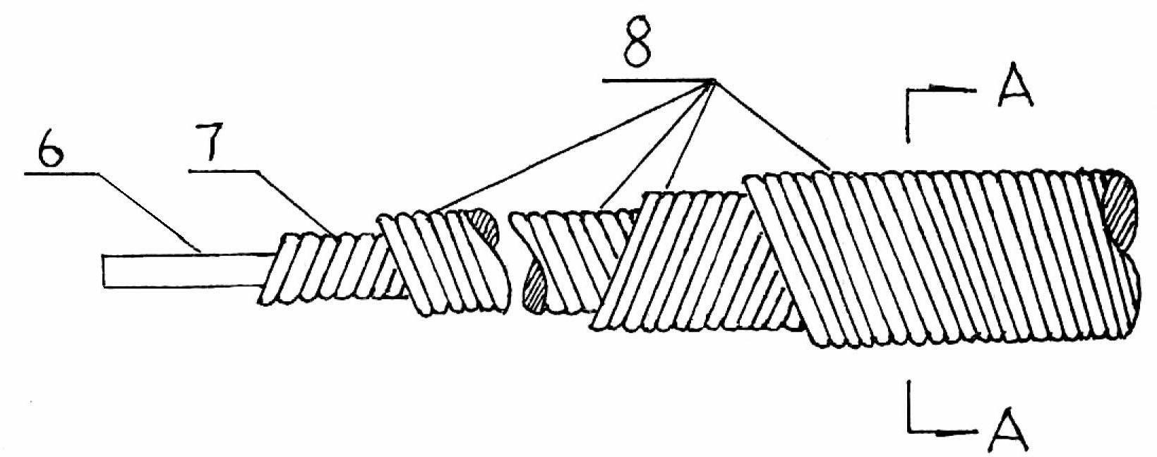 Anti-bending, zero-temperature-difference and fireproof novel hiddenly spun thermal energy cloth