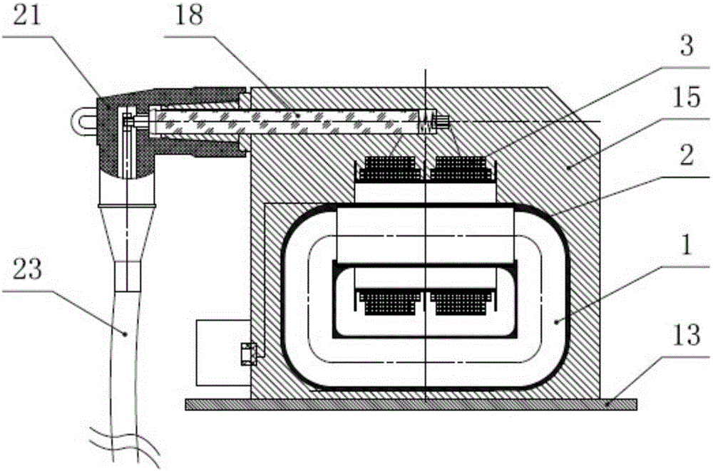 Voltage transformer with elbow plug