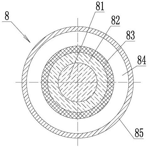 Optical fiber temperature measurement power cable with uniform temperature electric field