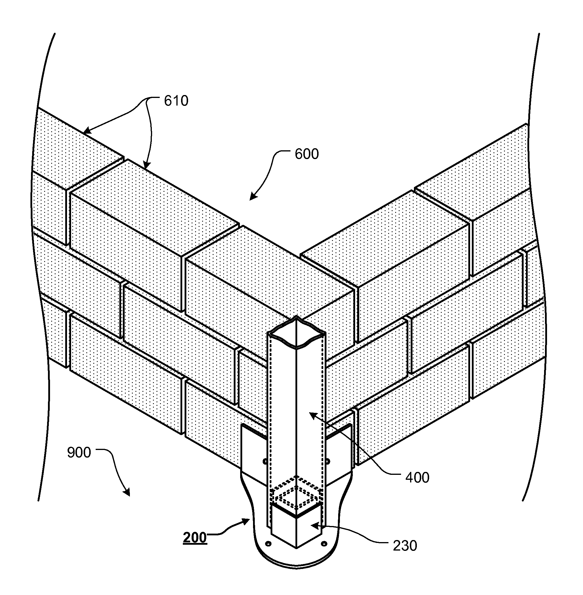 Corner pole bracket system