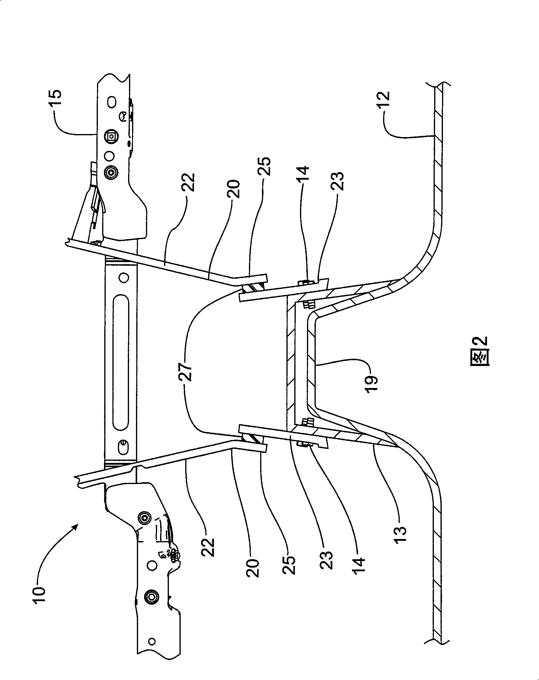 Vibration dampener for support braces in vehicles