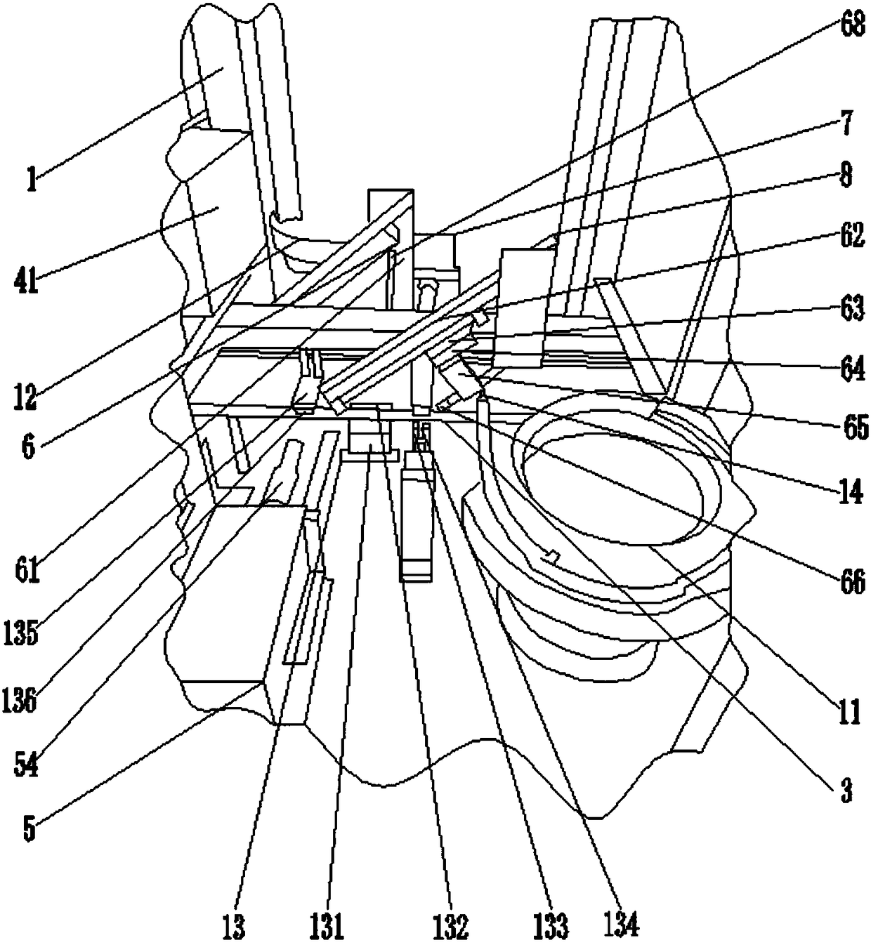 Serum transfer pipette conveying mechanism