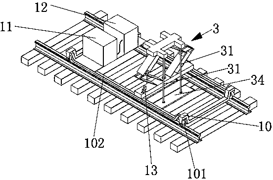 Vibration rotary excavating type quick stone removing machine used between sleepers