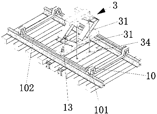 Vibration rotary excavating type quick stone removing machine used between sleepers