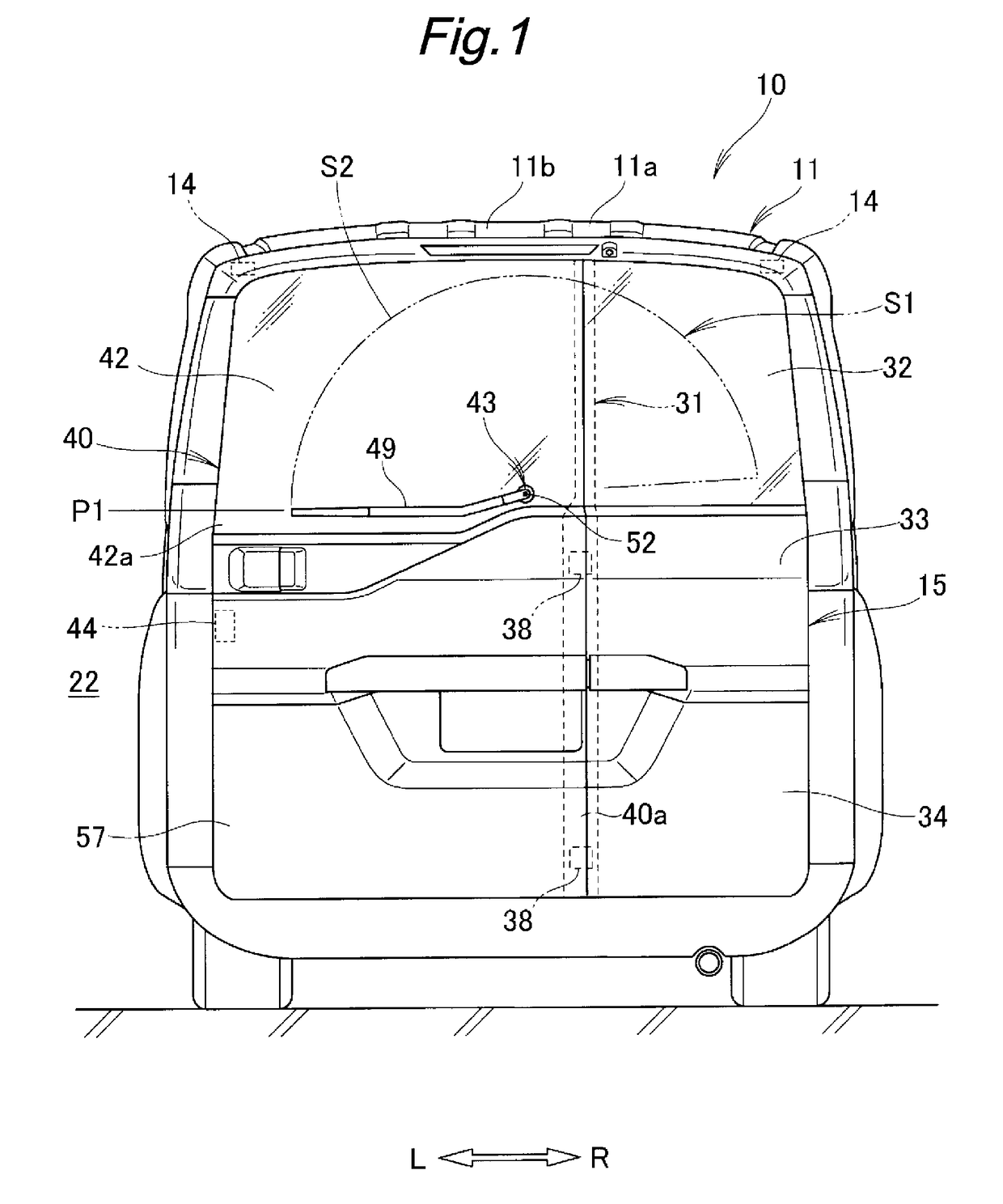 Door-equipped vehicle body structure