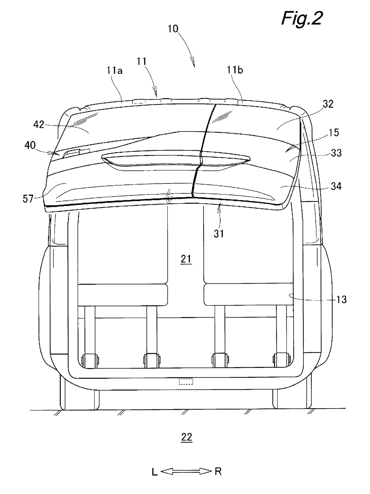 Door-equipped vehicle body structure