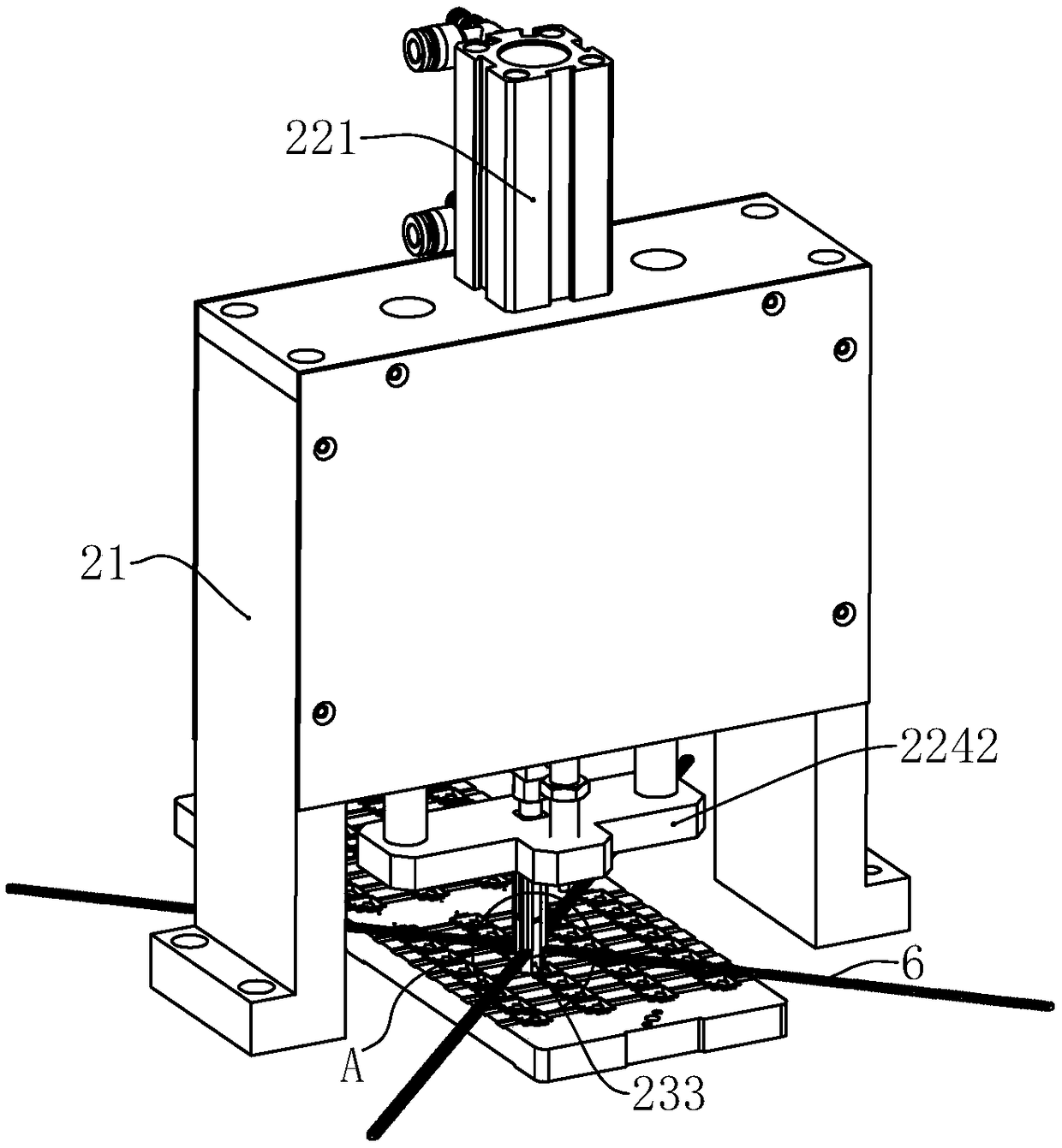 Stable pressing cutter mechanism, high-precision magnet loading device and operating method thereof