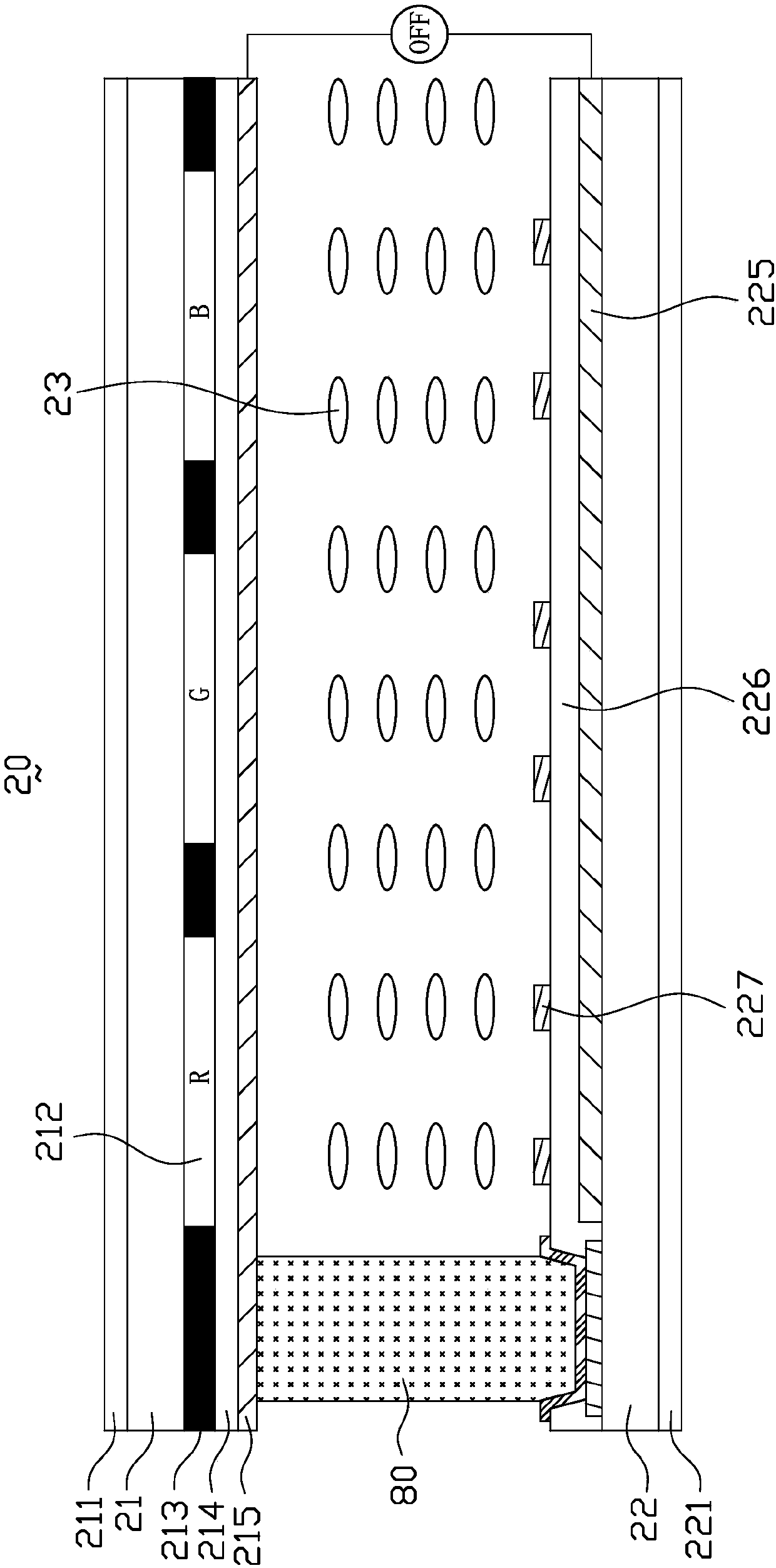 Liquid crystal display device with switchable viewing angle, and viewing angle switching method