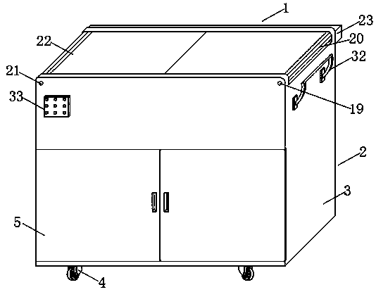 Thoracic surgery department cavity scopic surgical instrument taking and storing device