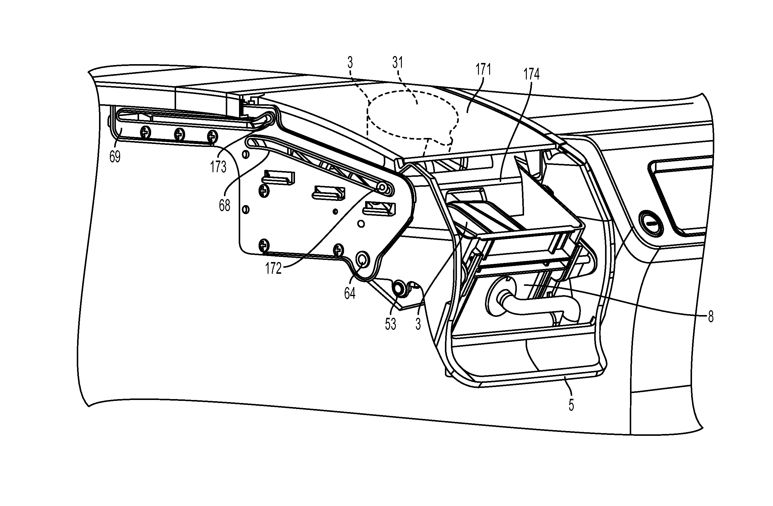 Beverage machine cartridge holder with damped movement