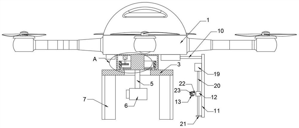 Unmanned aerial vehicle aerial photography device for monitoring high-rise fire in real time