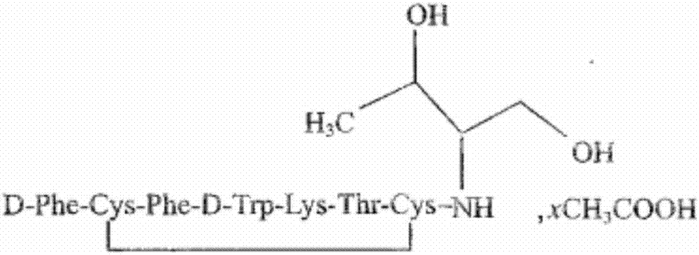 Preparation of octreotide acetate and octreotide acetate injection pharmaceutical composition