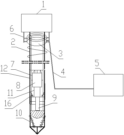 Drilling and tamping integrated long spiral drilling machine and drilling and tamping method