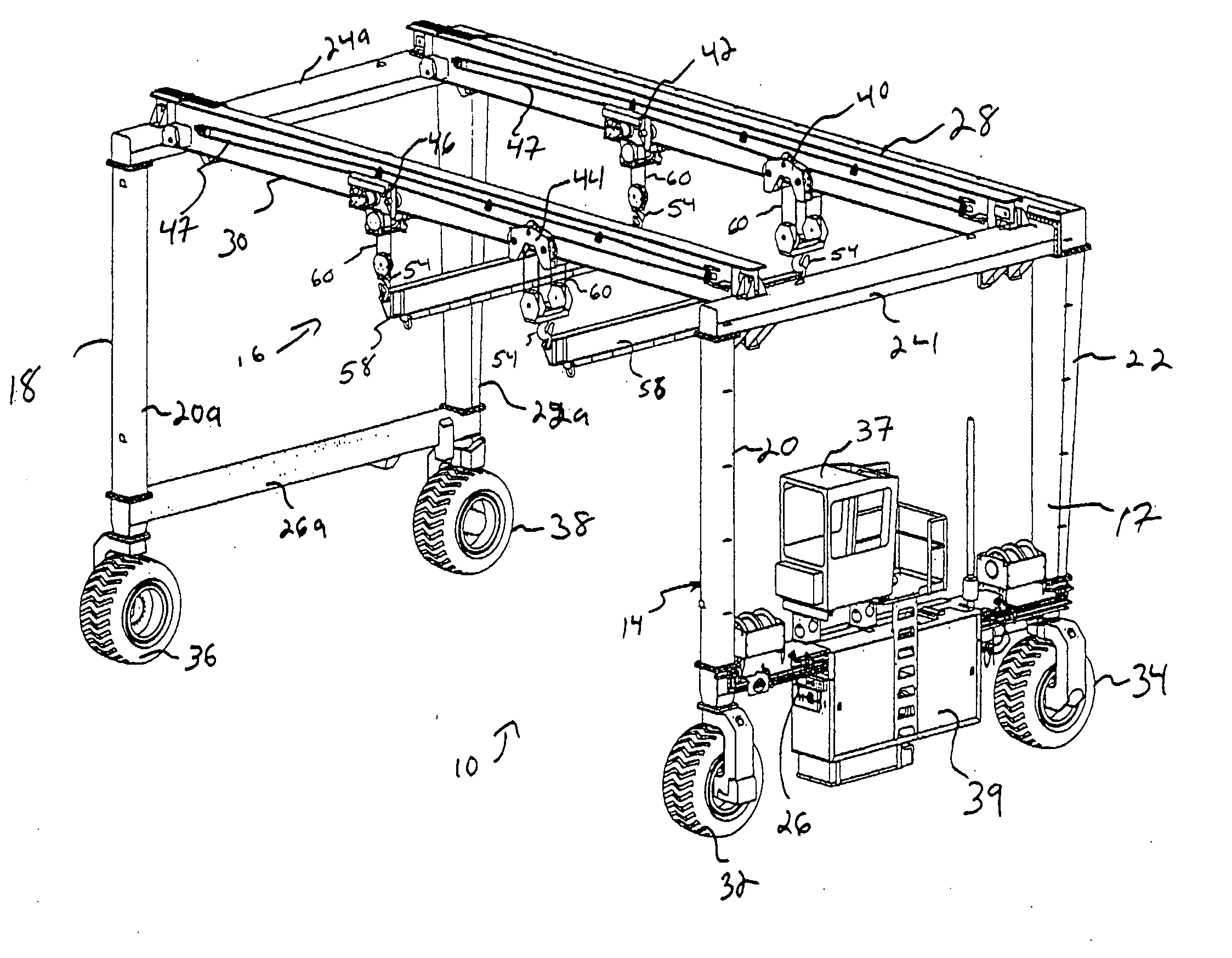 Panel turner for gantry crane