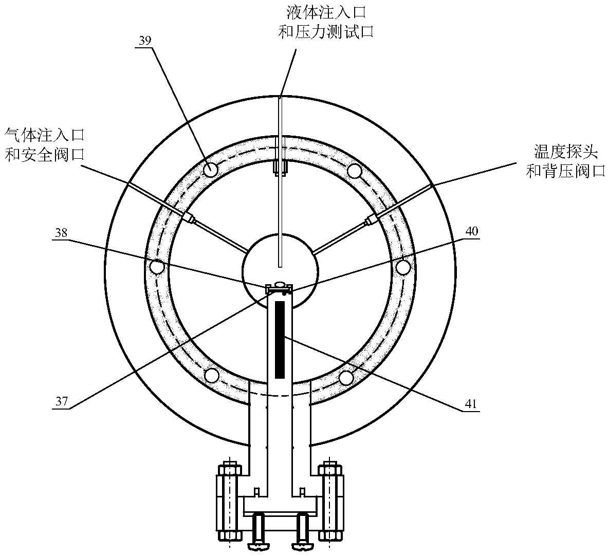 Visualization experiment system and method for measuring representation contact angle under high temperature and high pressure environments