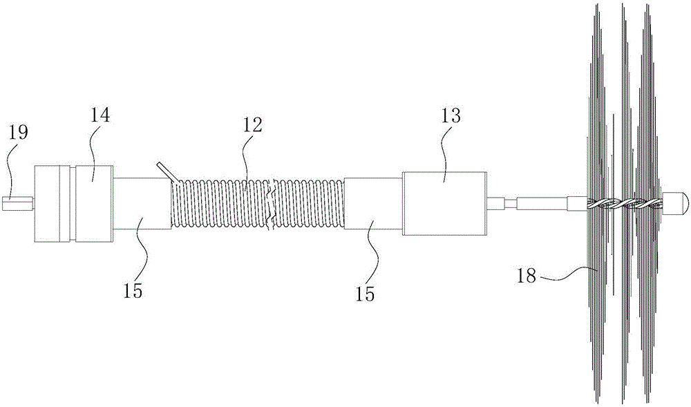 Cleaning flexible shaft and pipeline cleaning system and method