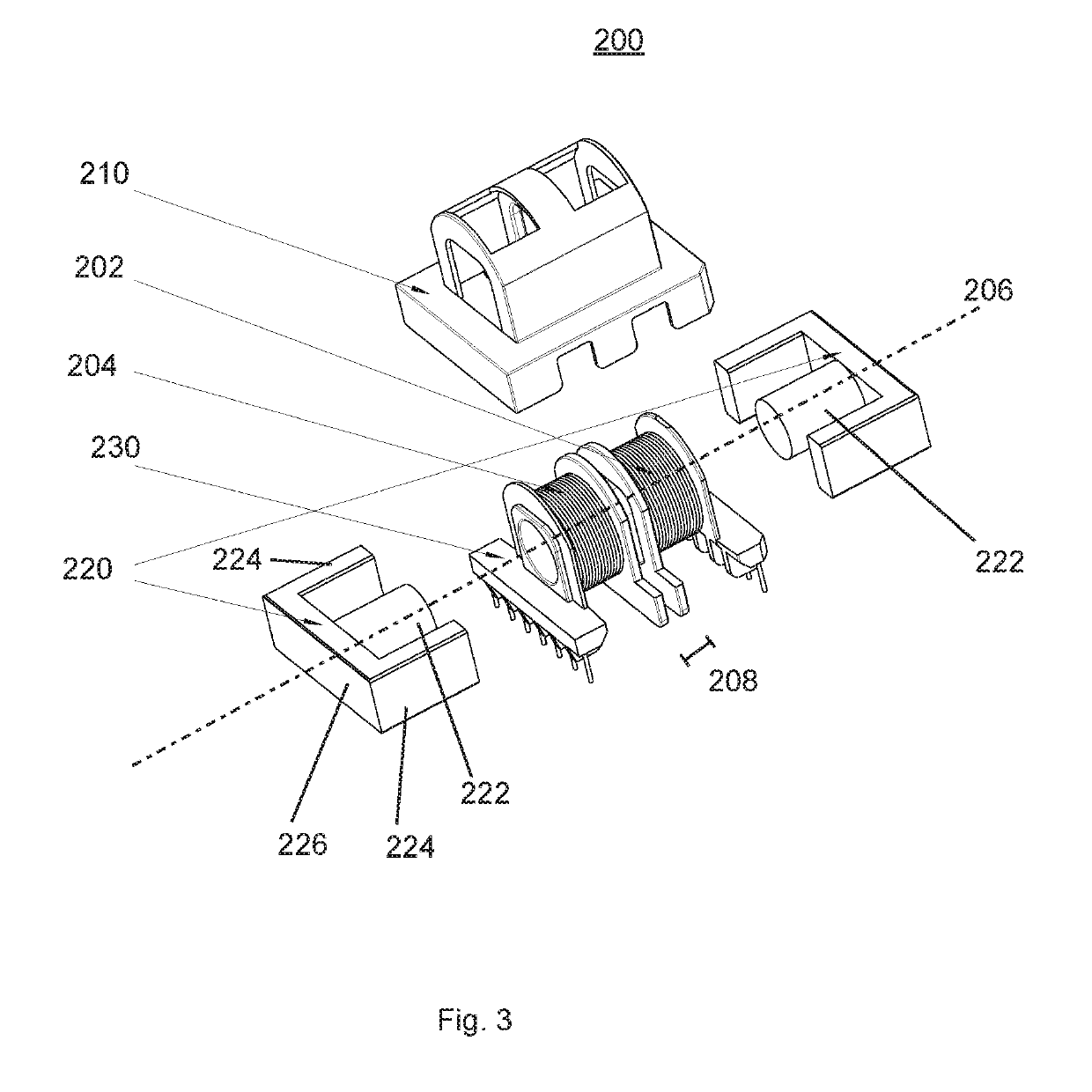 Transformer unit for a resonant converter