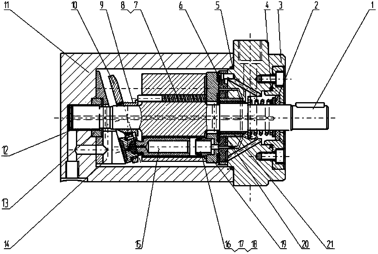 Seawater piston motor low in pulsation