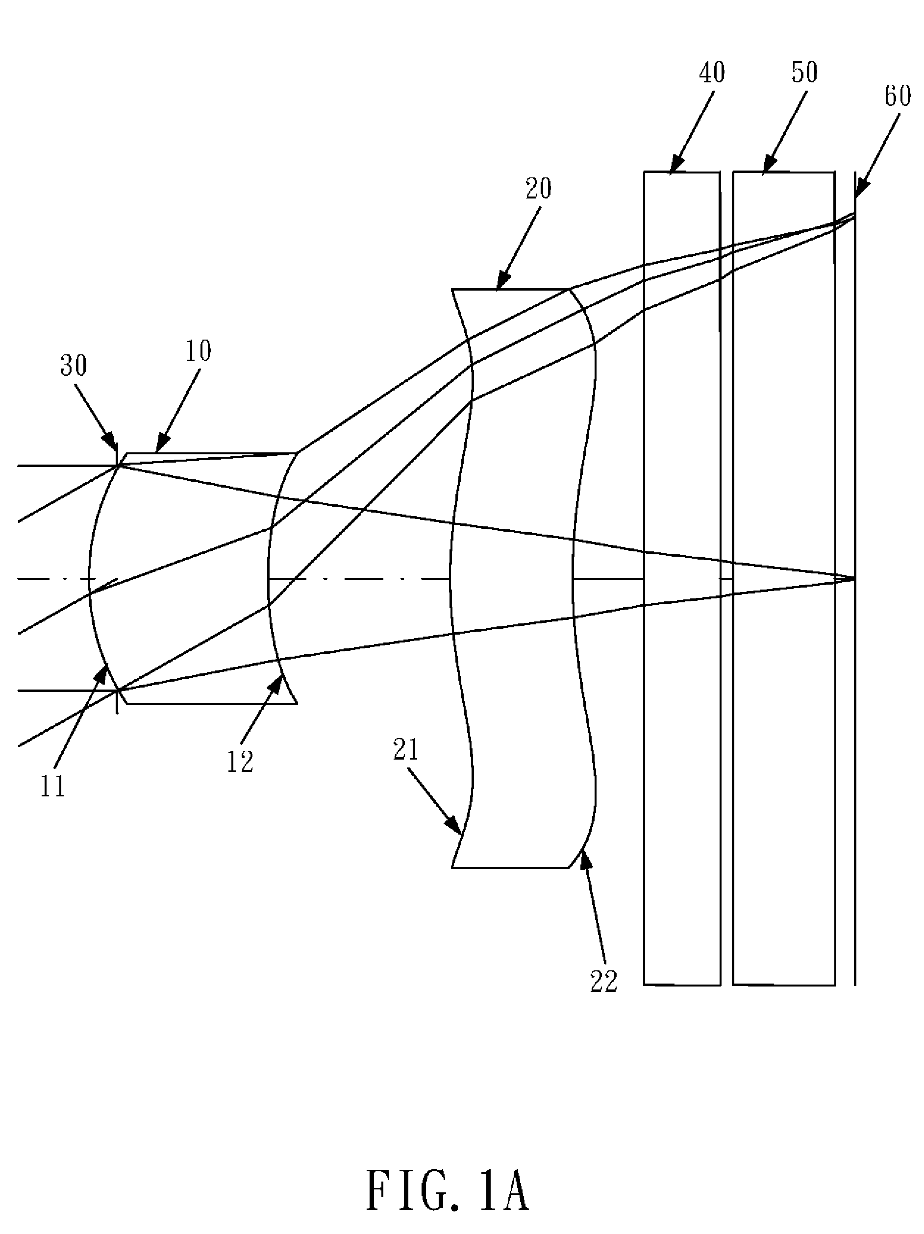 Optical lens system for taking image