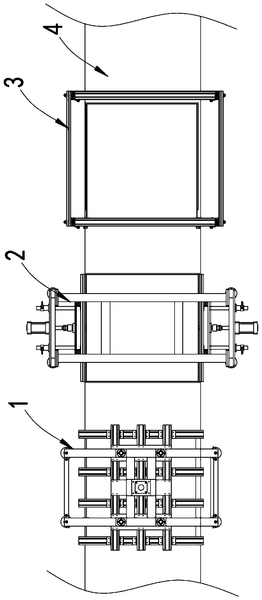 Box step-by-step shaping and shape measuring machine