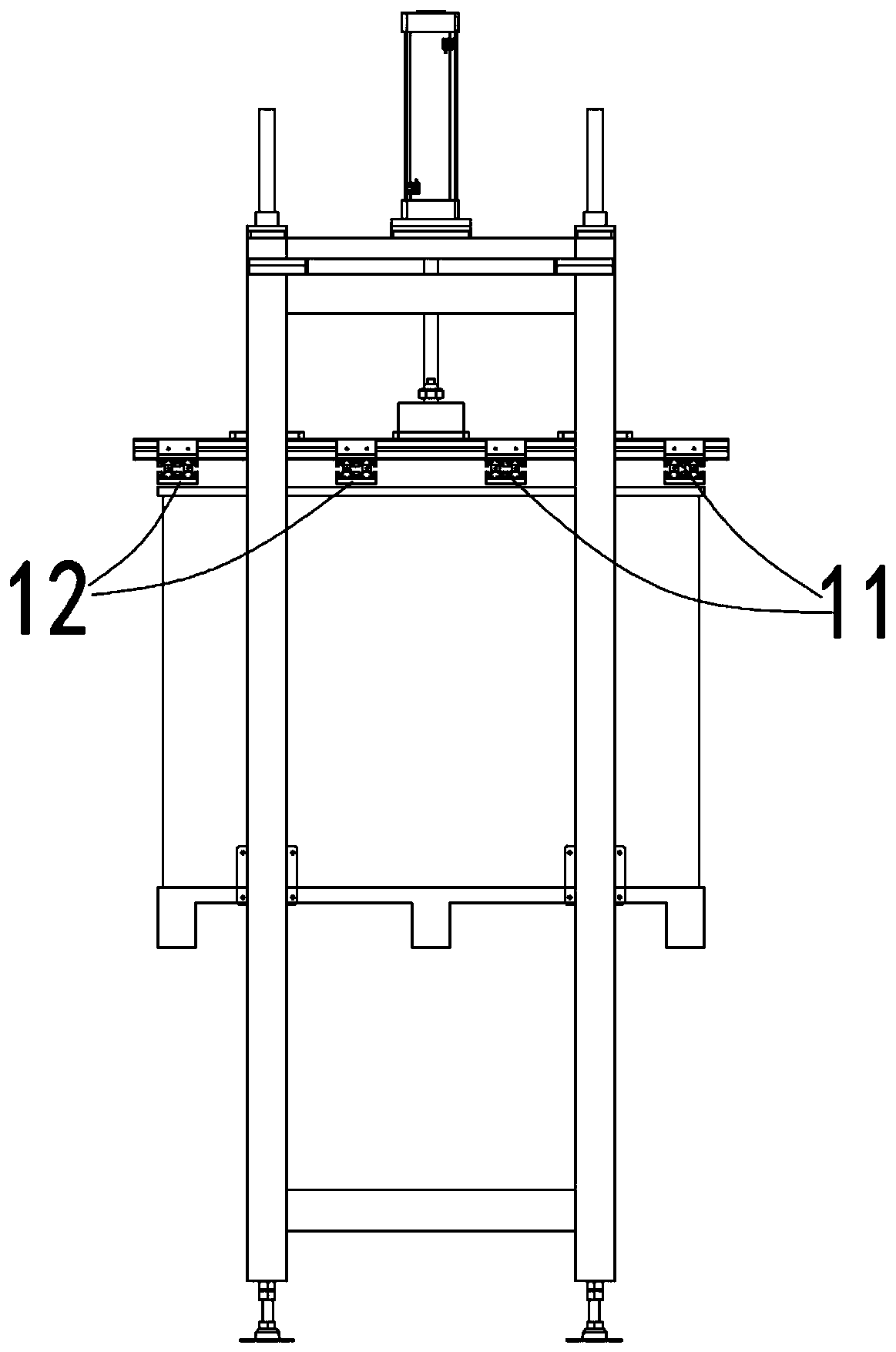 Box step-by-step shaping and shape measuring machine