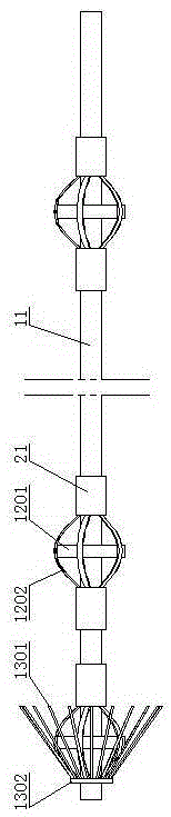 Plugging method and device for backwater pipeline of tailings pond