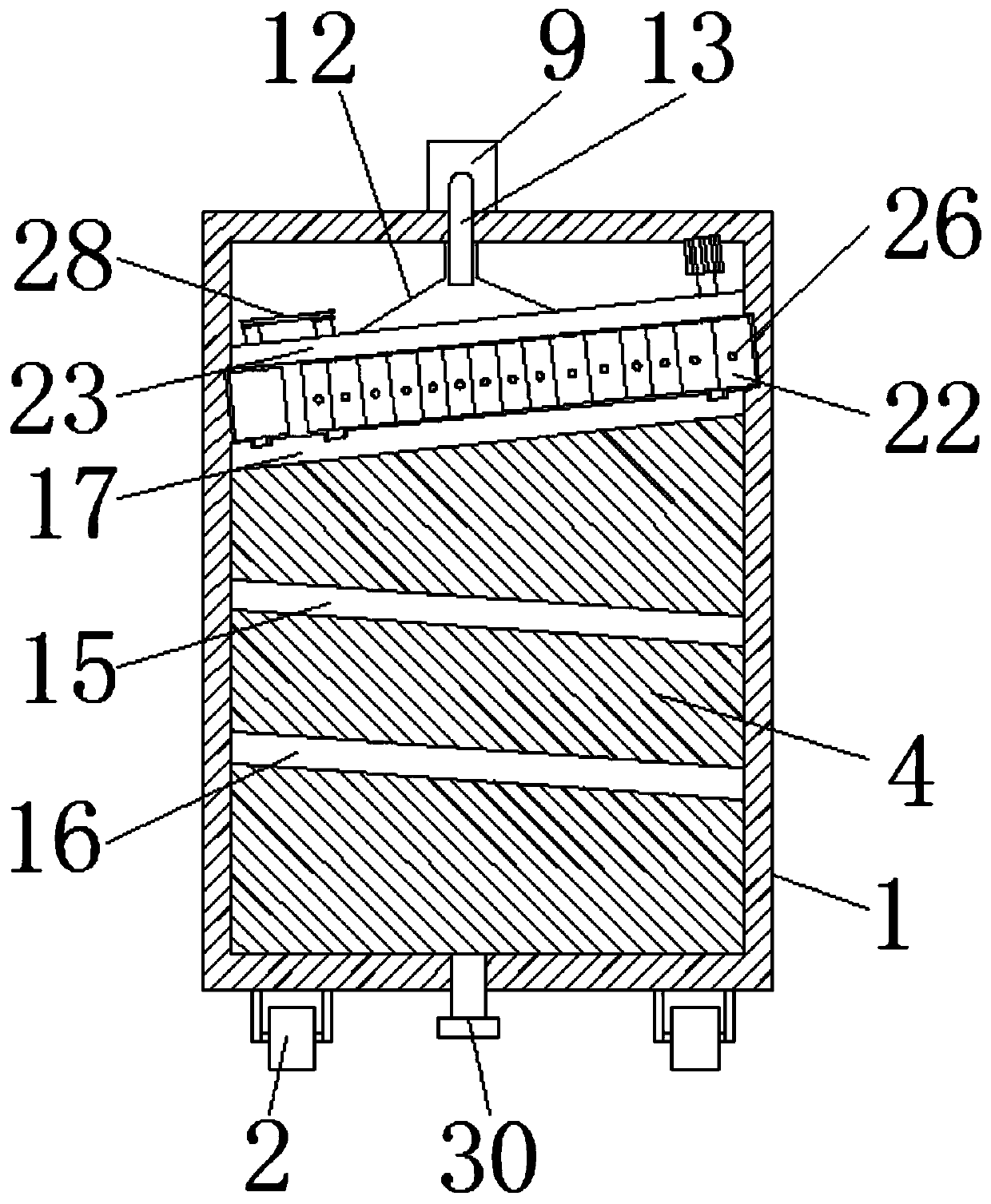 Waste collection and nursing device for operating room nursing