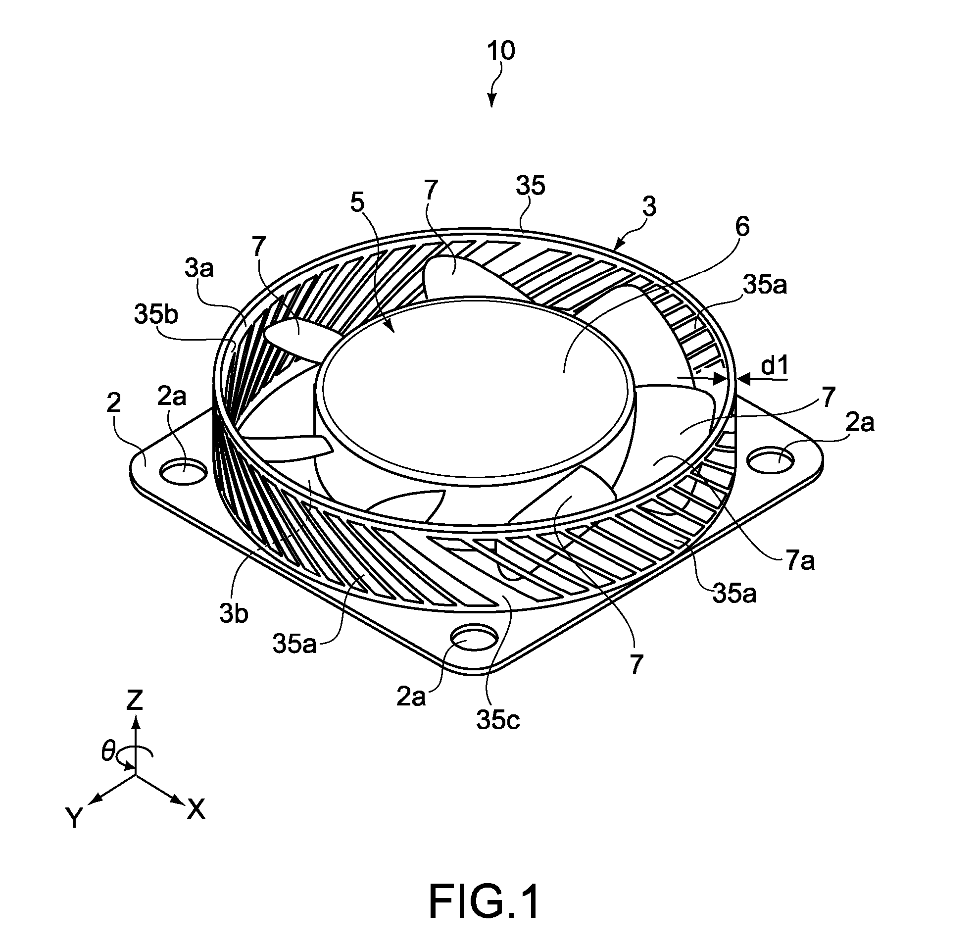 Axial fan apparatus, housing, and electronic apparatus