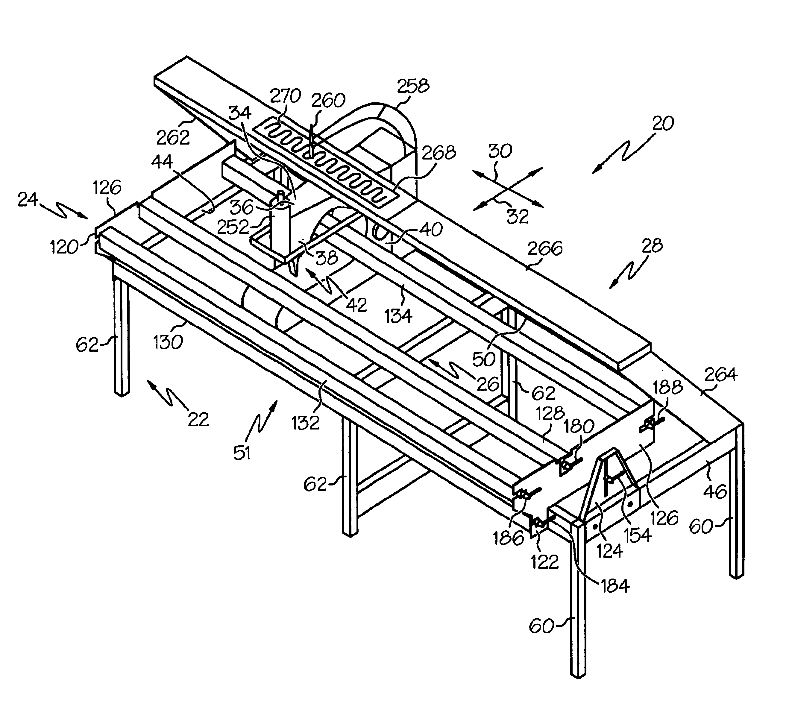 Quilting table for a sewing machine