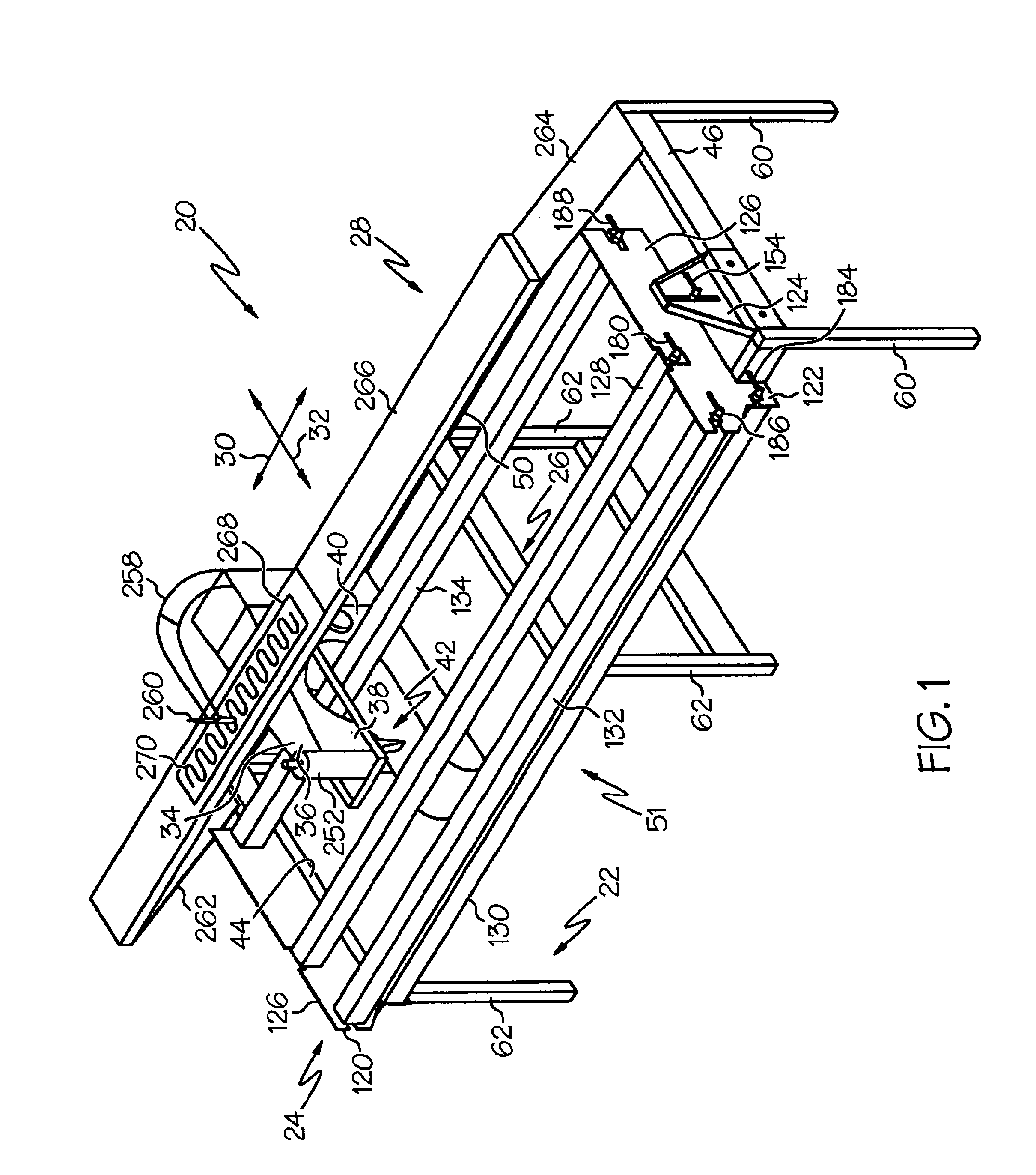 Quilting table for a sewing machine