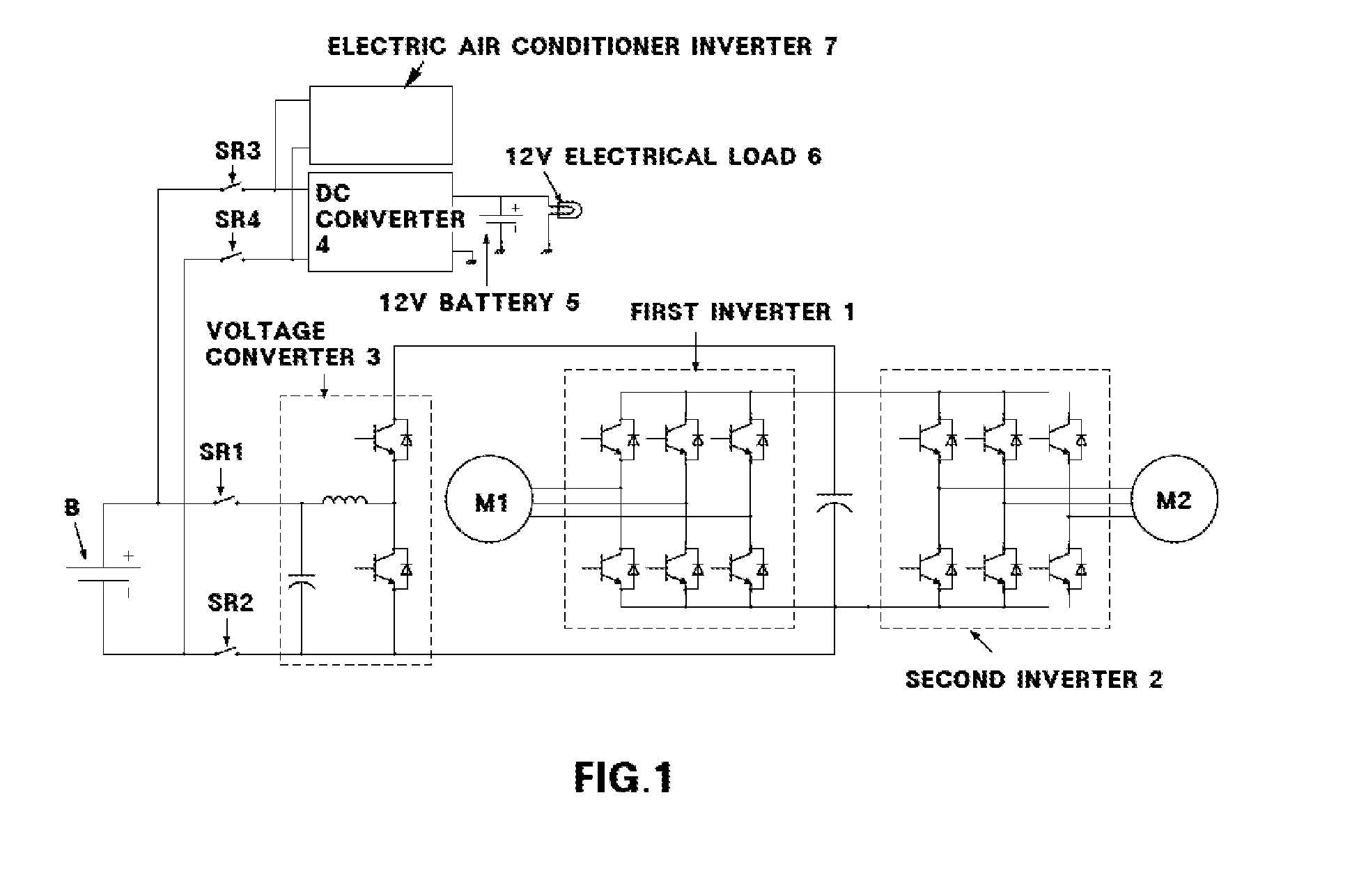 Motor drive system for hybrid vehicle and method for controlling the same