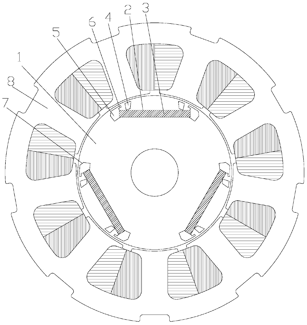 Rotor assembly and alternating pole motor