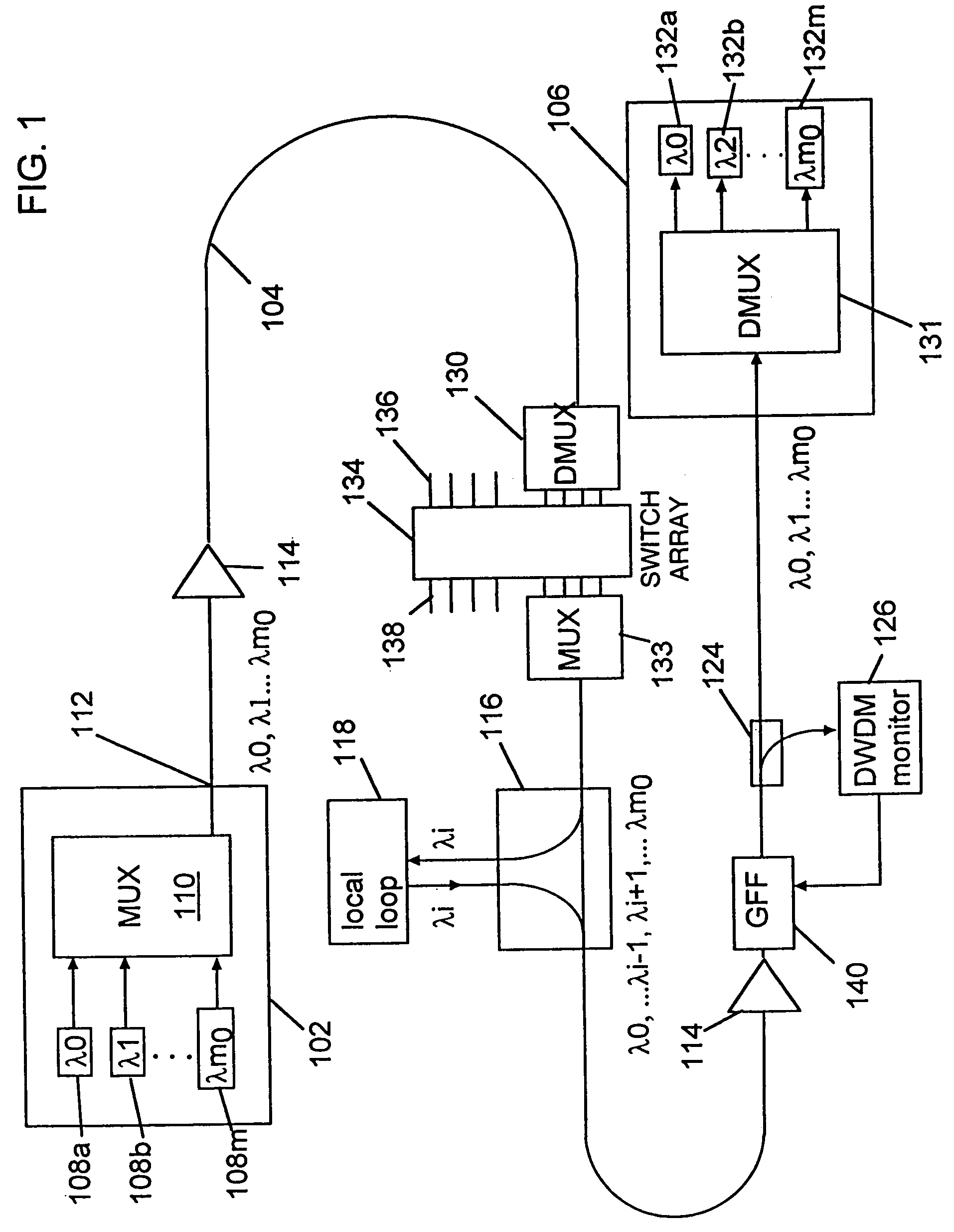 Wavelength division multiplexed device