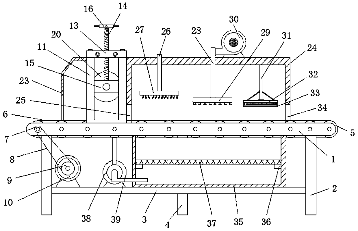 Conveying mechanism of efficient and accurate robot cutting system for poultry meat products