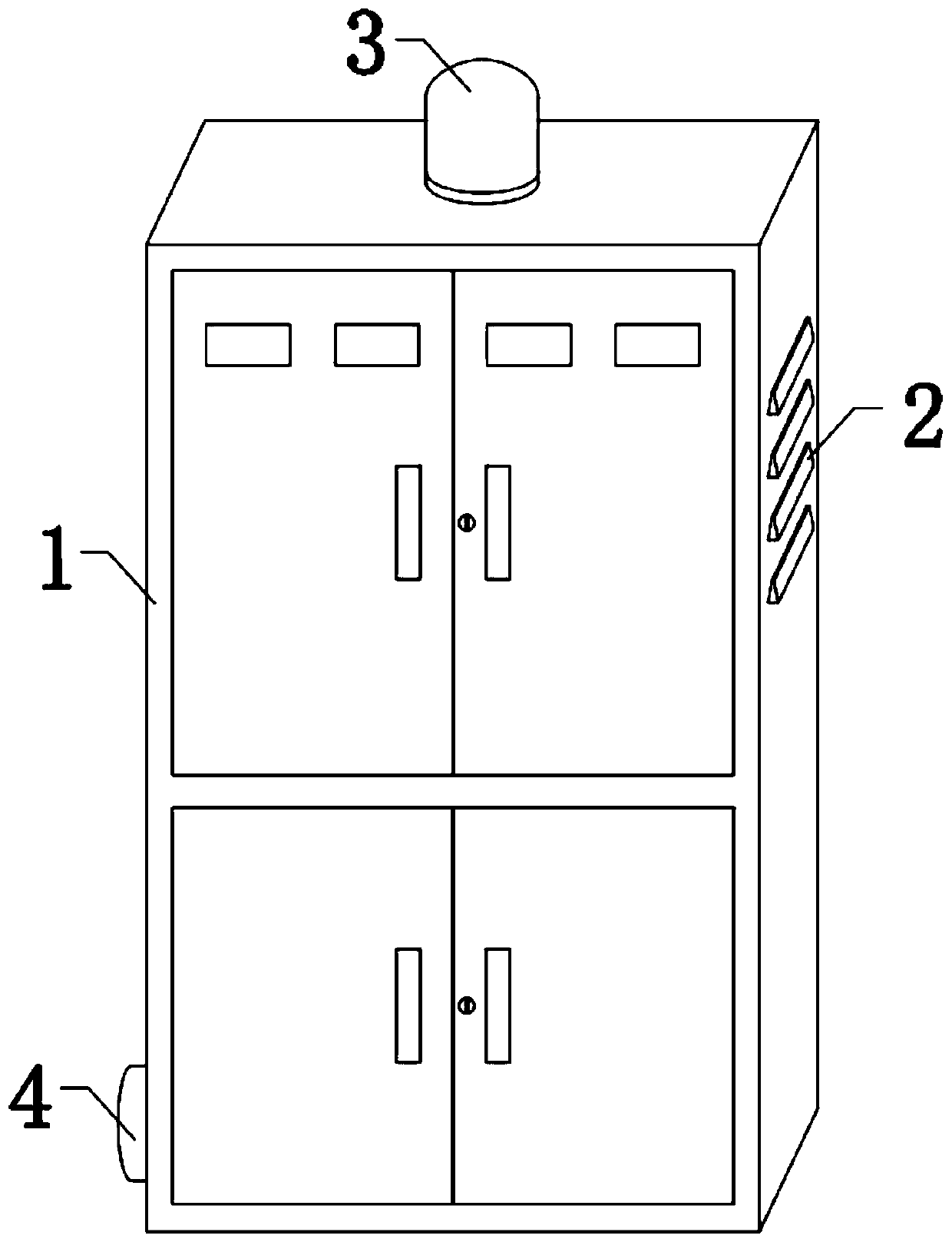 Real-time poison gas monitoring system for high-voltage switch cabinet of power distribution room