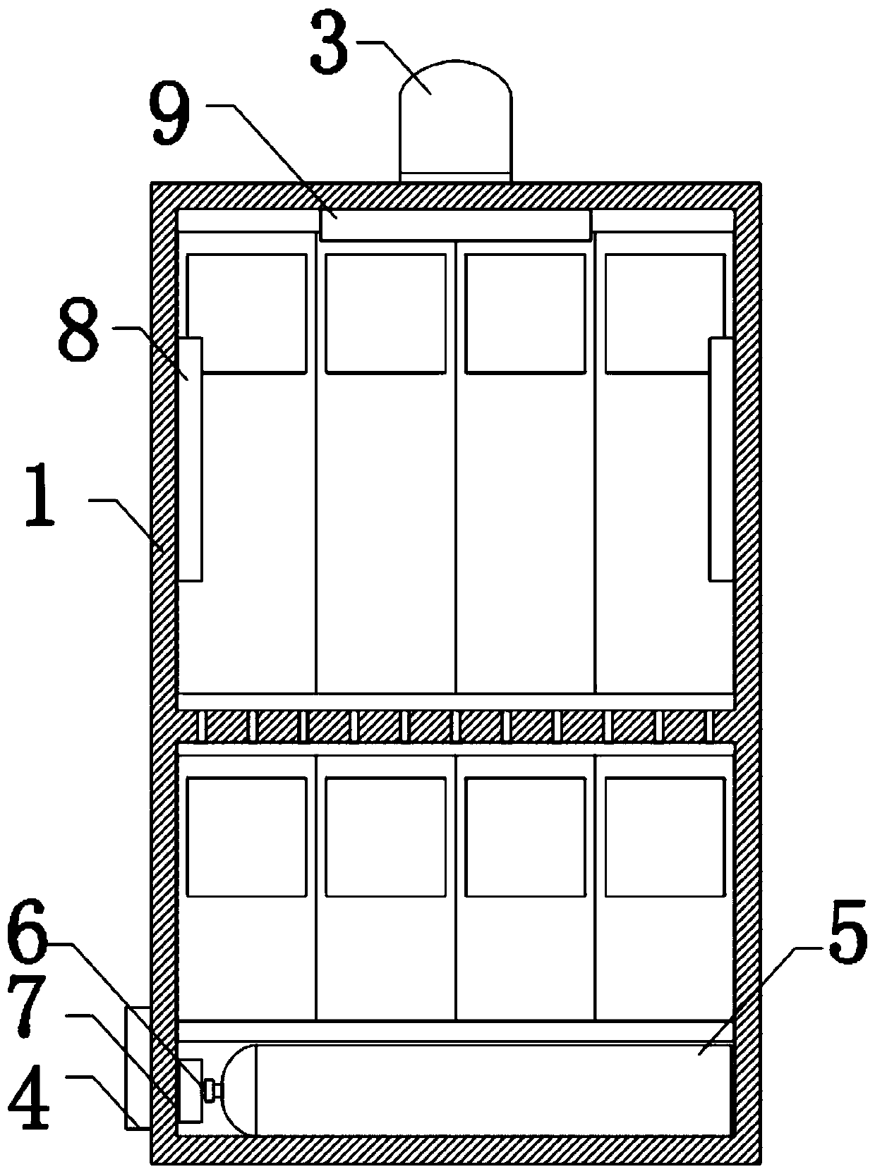 Real-time poison gas monitoring system for high-voltage switch cabinet of power distribution room