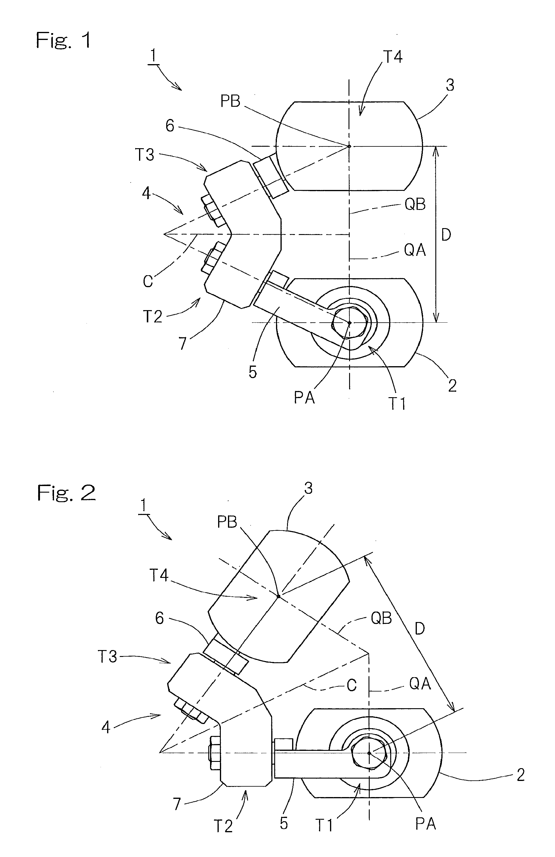 Parallel link mechanism, constant velocity universal joint, and link actuator