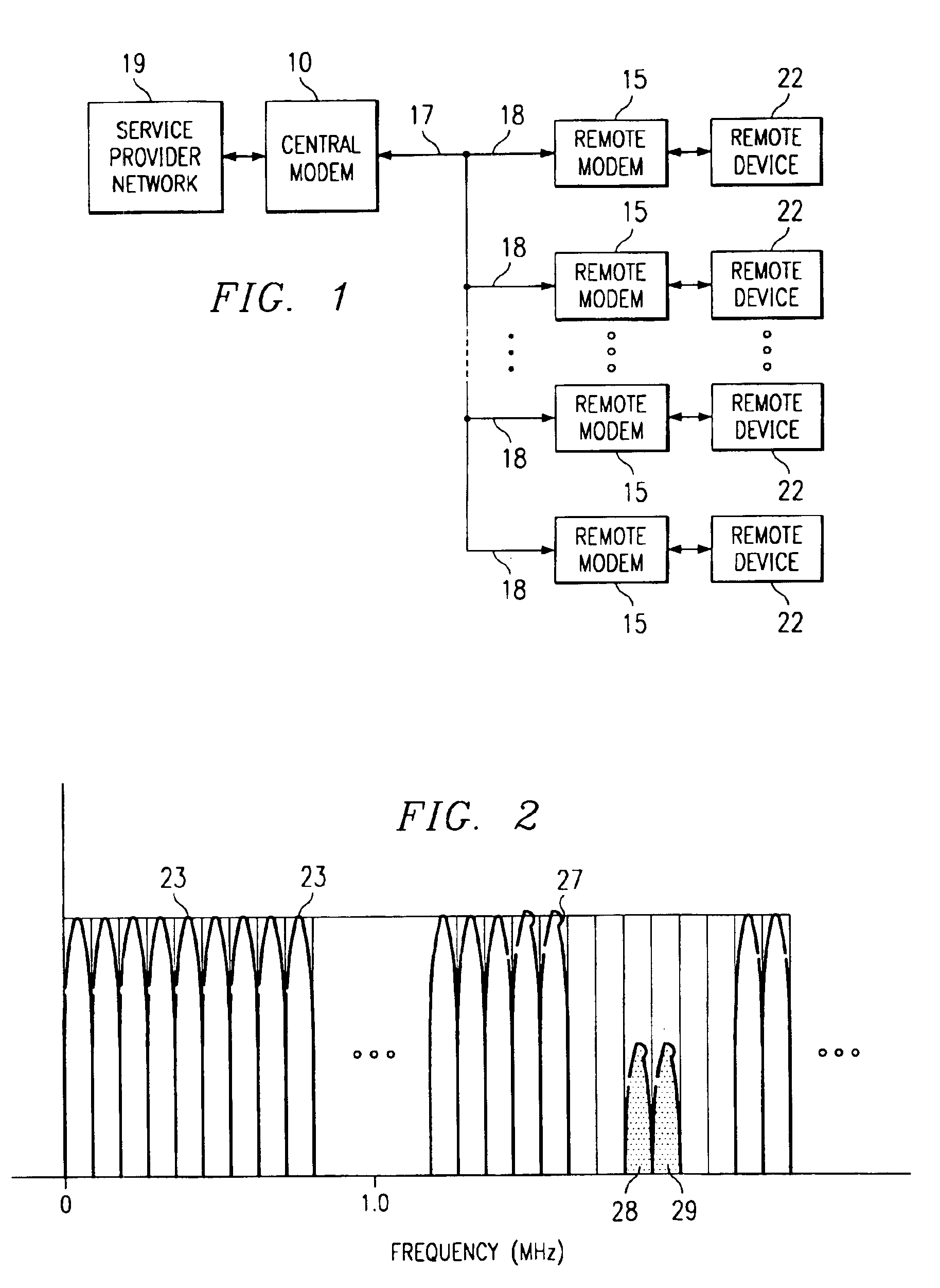 Method and apparatus for coordinating multi-point to point communications in a multi-tone data transmission system