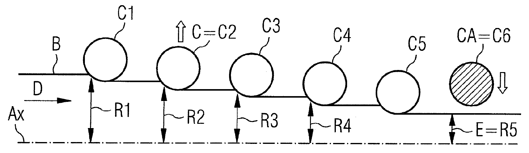 Method for changing a roller in a roll mill for a continuously running steel strip