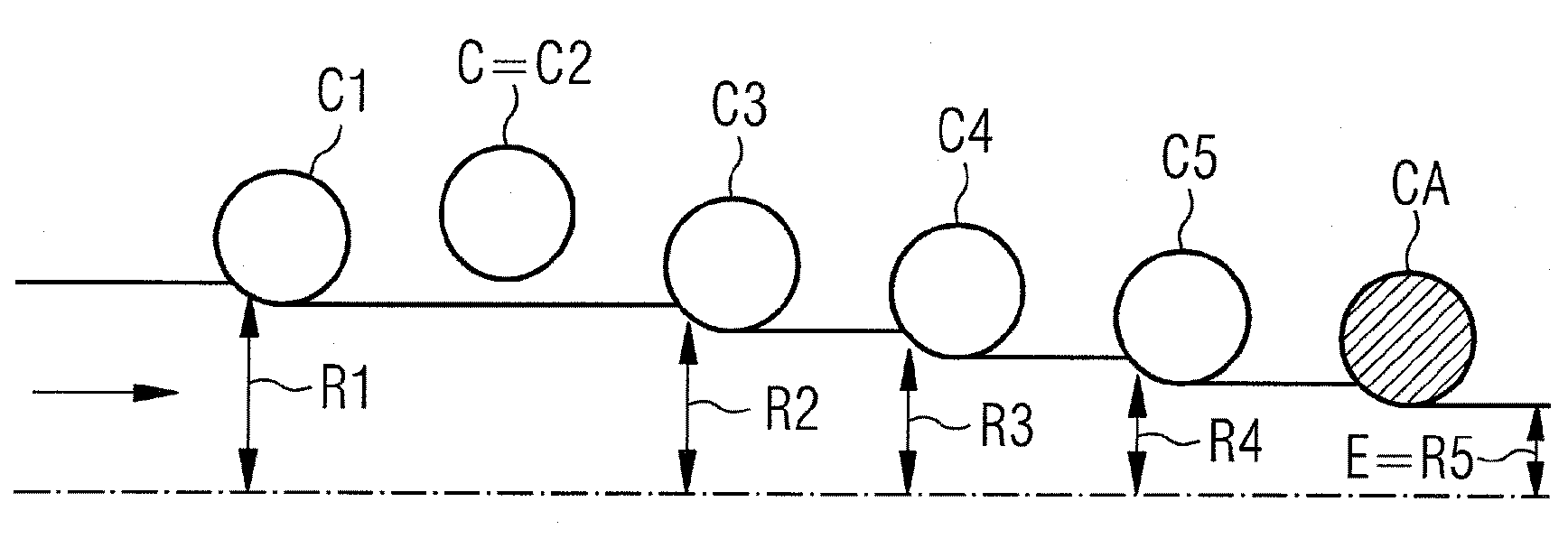 Method for changing a roller in a roll mill for a continuously running steel strip