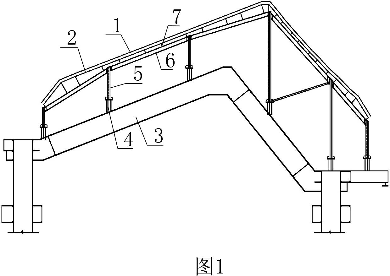 Roof supporting structure of FRC (Glass-fiber Reinforced Composite) board and installation method thereof