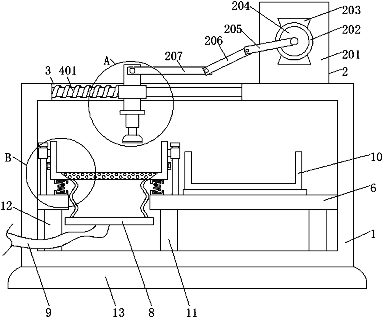 Cooling liquid treatment device for machining