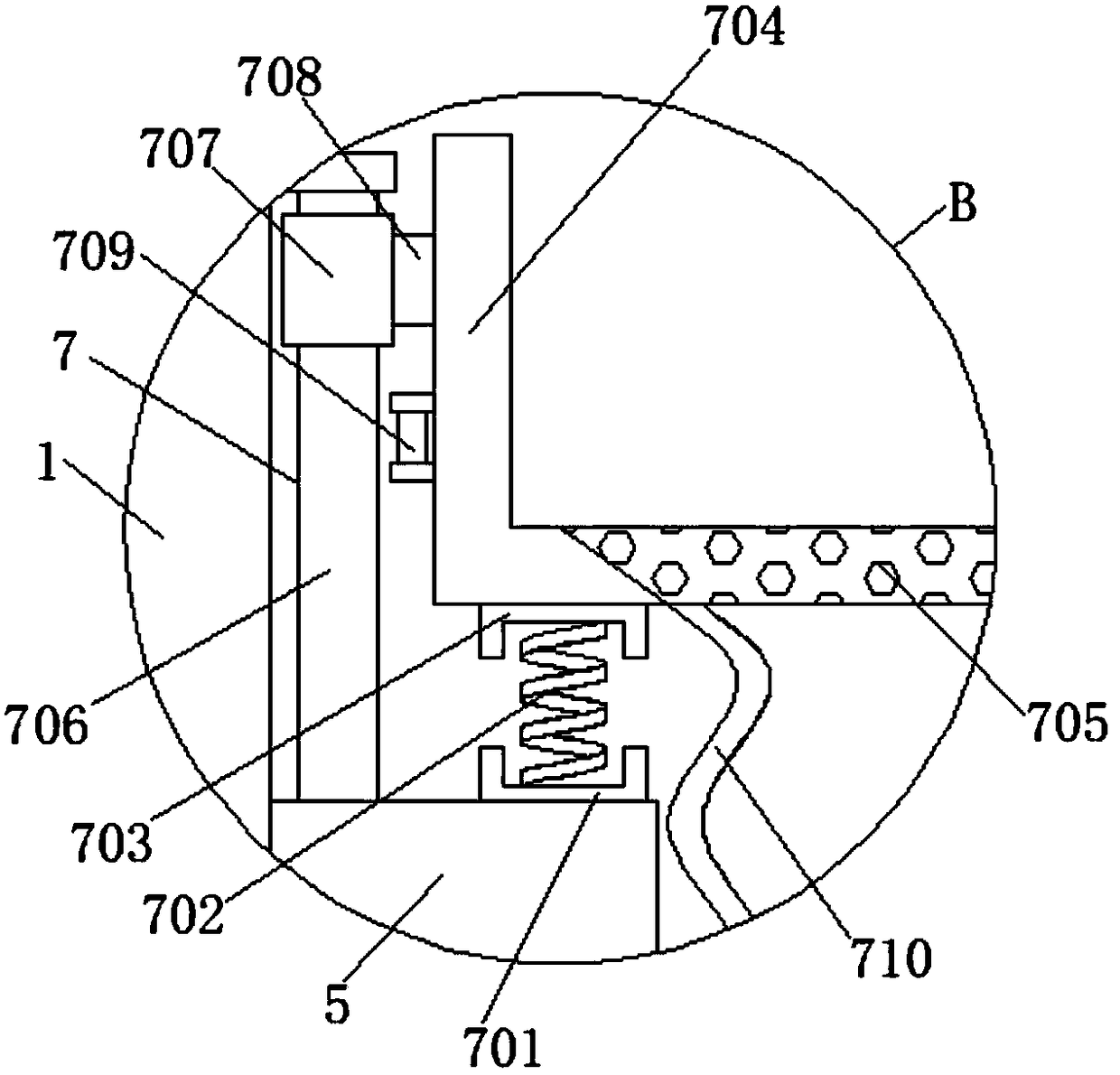 Cooling liquid treatment device for machining