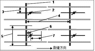 A well layout method for lateral displacement horizontal wells of proposed wells in ultra-low permeability tight oil reservoirs