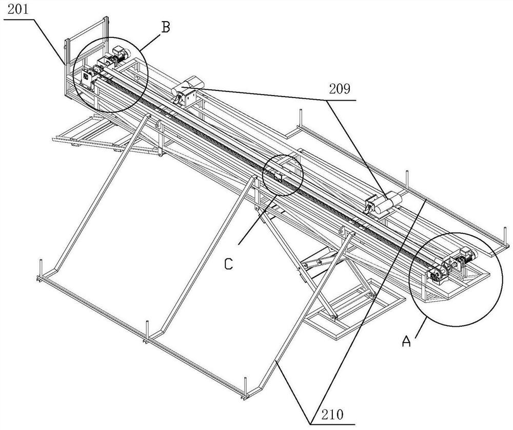 Oil pumping pipe rod storage, cleaning and maintenance system for drilling/workover treatment