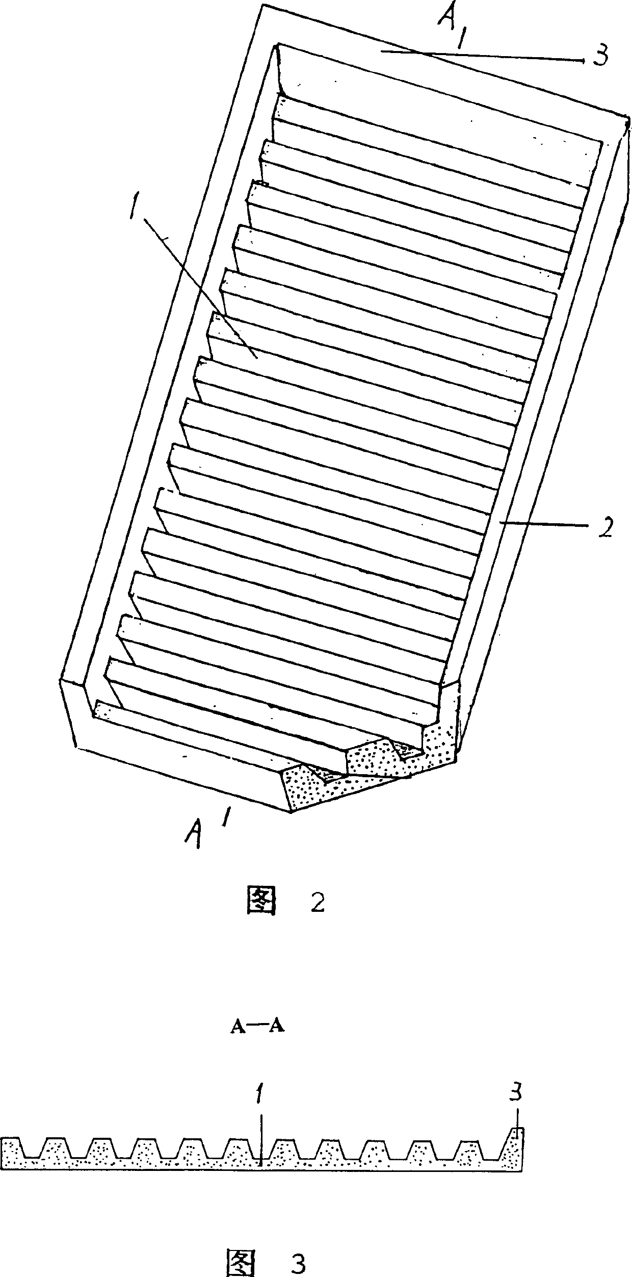 Stereo-thin-layer wet land technique for treating eutrophication water and its filtering block