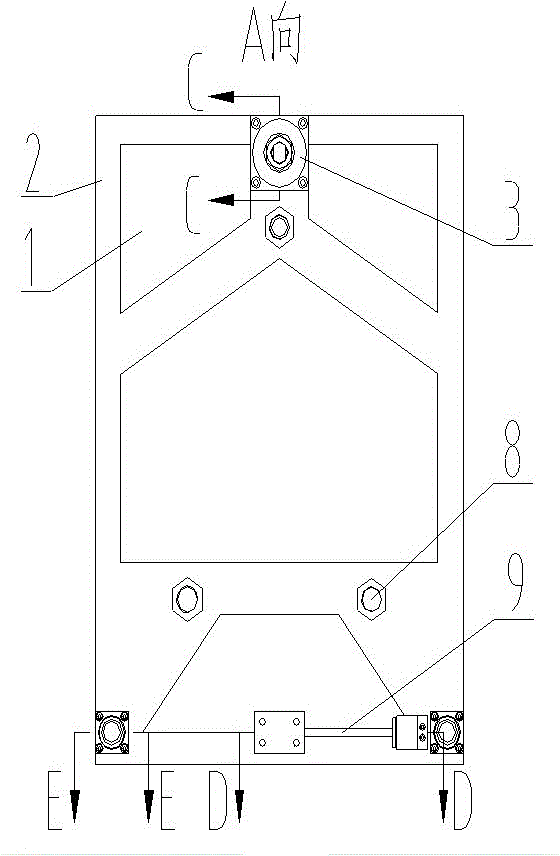 A back support device for a large-aperture mirror